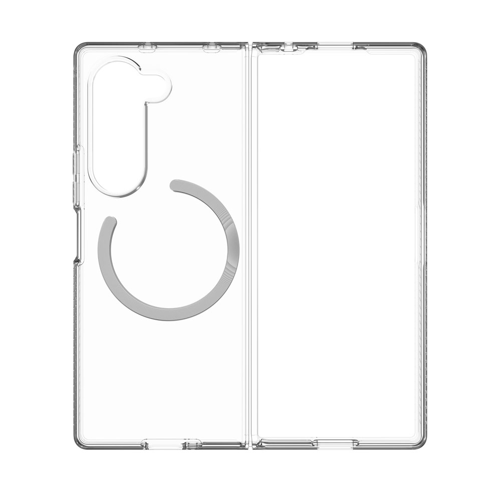 Picture of Samsung Galaxy Z Fold 6 Case | Zagg Bridgetown Snap Magnetic Ring Protection Case for Samsung Galaxy Z Fold 6 (Clear)