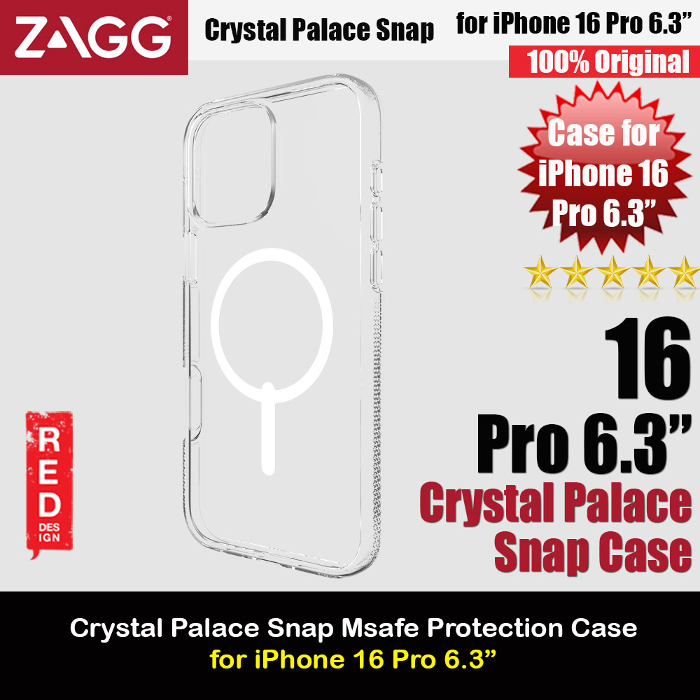 Picture of Zagg Crystal Palace Snap Anti Yellow Magnetic Drop Protection Case for iPhone 16 Pro 6.3 (Clear) Apple iPhone 16 Pro 6.3- Apple iPhone 16 Pro 6.3 Cases, Apple iPhone 16 Pro 6.3 Covers, iPad Cases and a wide selection of Apple iPhone 16 Pro 6.3 Accessories in Malaysia, Sabah, Sarawak and Singapore 