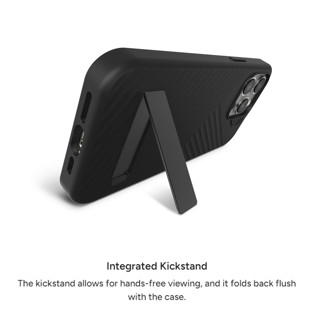 Picture of Apple iPhone 15 Pro Max 6.7 Case | Zagg Denali Snap Kickstand Magnetic Dual Layer Drop Protection Case for iPhone 15 Pro Max 6.7 (Black)