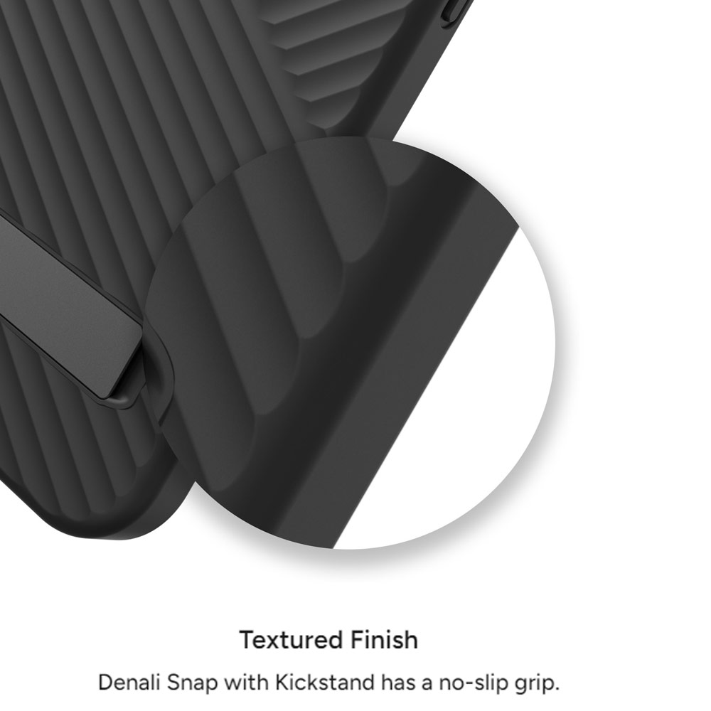 Picture of Apple iPhone 15 Pro Max 6.7 Case | Zagg Denali Snap Kickstand Magnetic Dual Layer Drop Protection Case for iPhone 15 Pro Max 6.7 (Black)