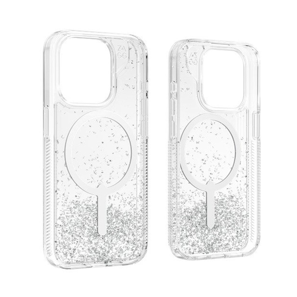 Picture of Apple iPhone 15 Pro Max 6.7 Case | Zagg Essential Sparkling Glitter Snap Magnetic Drop Protection Case for iPhone 15 Pro Max 6.7 (Matte)