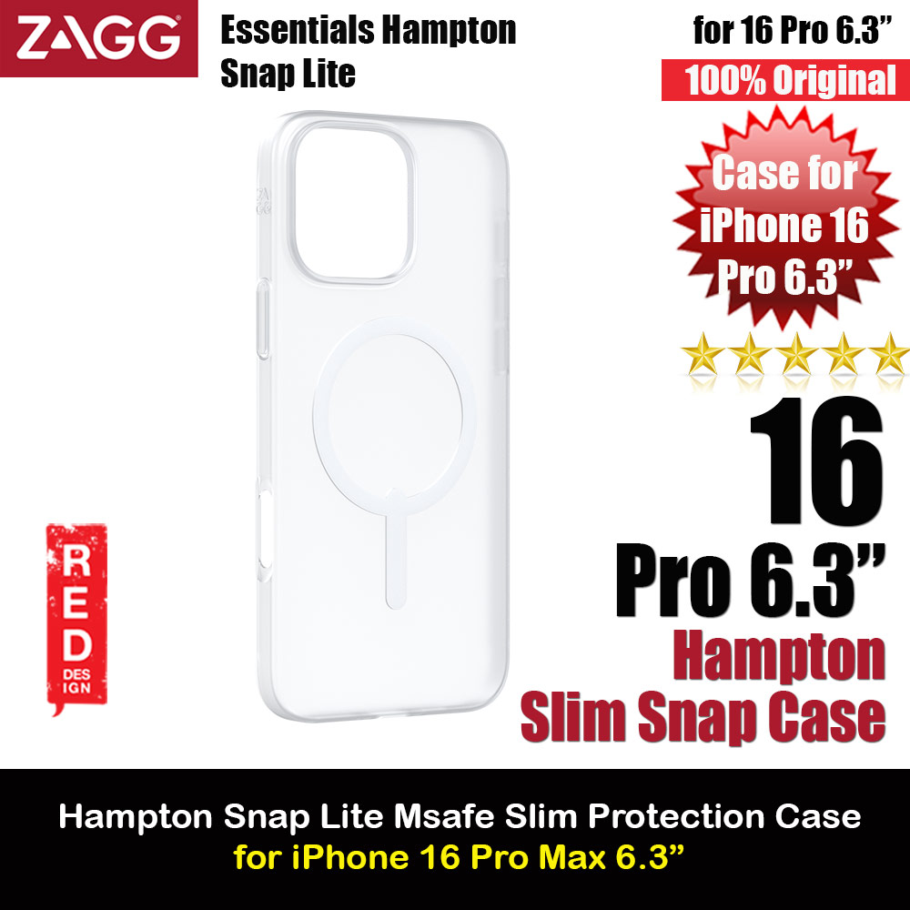 Picture of Zagg Essentials Hampton Snap Lite Magnetic Super Slim Case for iPhone 16 Pro 6.3 (Foggy) Apple iPhone 16 Pro 6.3- Apple iPhone 16 Pro 6.3 Cases, Apple iPhone 16 Pro 6.3 Covers, iPad Cases and a wide selection of Apple iPhone 16 Pro 6.3 Accessories in Malaysia, Sabah, Sarawak and Singapore 