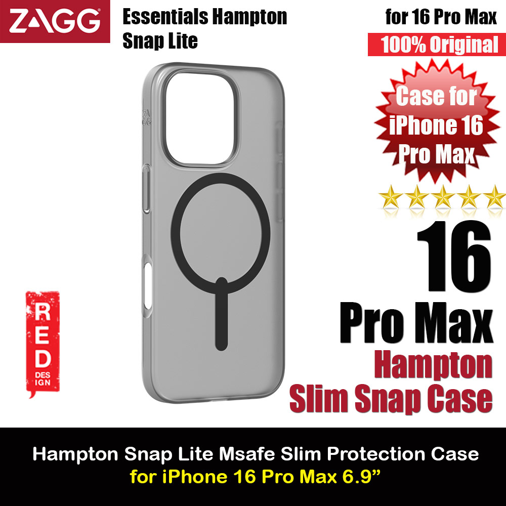 Picture of Zagg Essentials Hampton Snap Lite Magnetic Super Slim Case for iPhone 16 Pro Max 6.9 (Smoke Black) Apple iPhone 16 Pro Max 6.9- Apple iPhone 16 Pro Max 6.9 Cases, Apple iPhone 16 Pro Max 6.9 Covers, iPad Cases and a wide selection of Apple iPhone 16 Pro Max 6.9 Accessories in Malaysia, Sabah, Sarawak and Singapore 