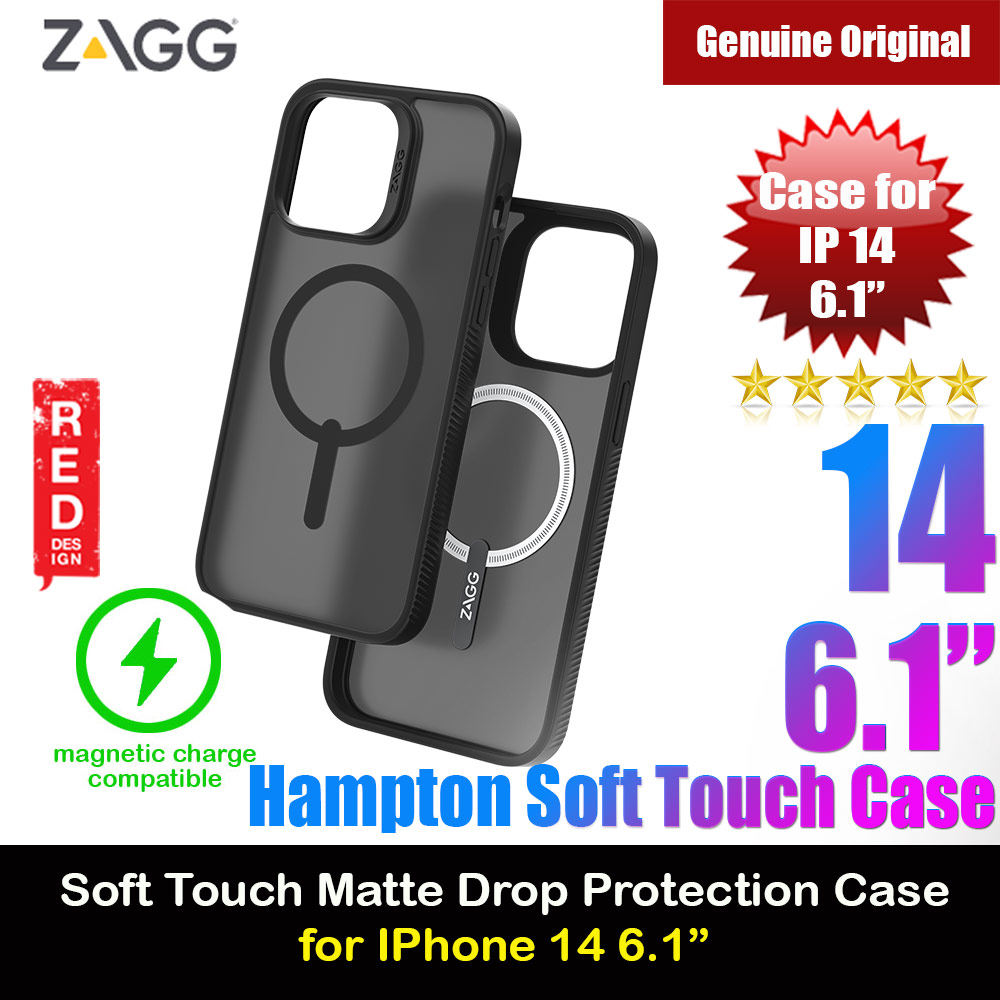 Picture of Zagg Hampton Snap Slim Design Improved Grip Drop Protection Magsafe Compatible Case for iPhone 14 6.1 (Matte Black Tint) Apple iPhone 14 6.1- Apple iPhone 14 6.1 Cases, Apple iPhone 14 6.1 Covers, iPad Cases and a wide selection of Apple iPhone 14 6.1 Accessories in Malaysia, Sabah, Sarawak and Singapore 