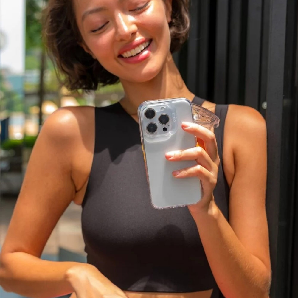 Picture of Apple iPhone 14 Pro 6.1 Case | Zagg Slim Improved Grip Drop Protection Case for iPhone 14 Pro 6.1 (Clear)