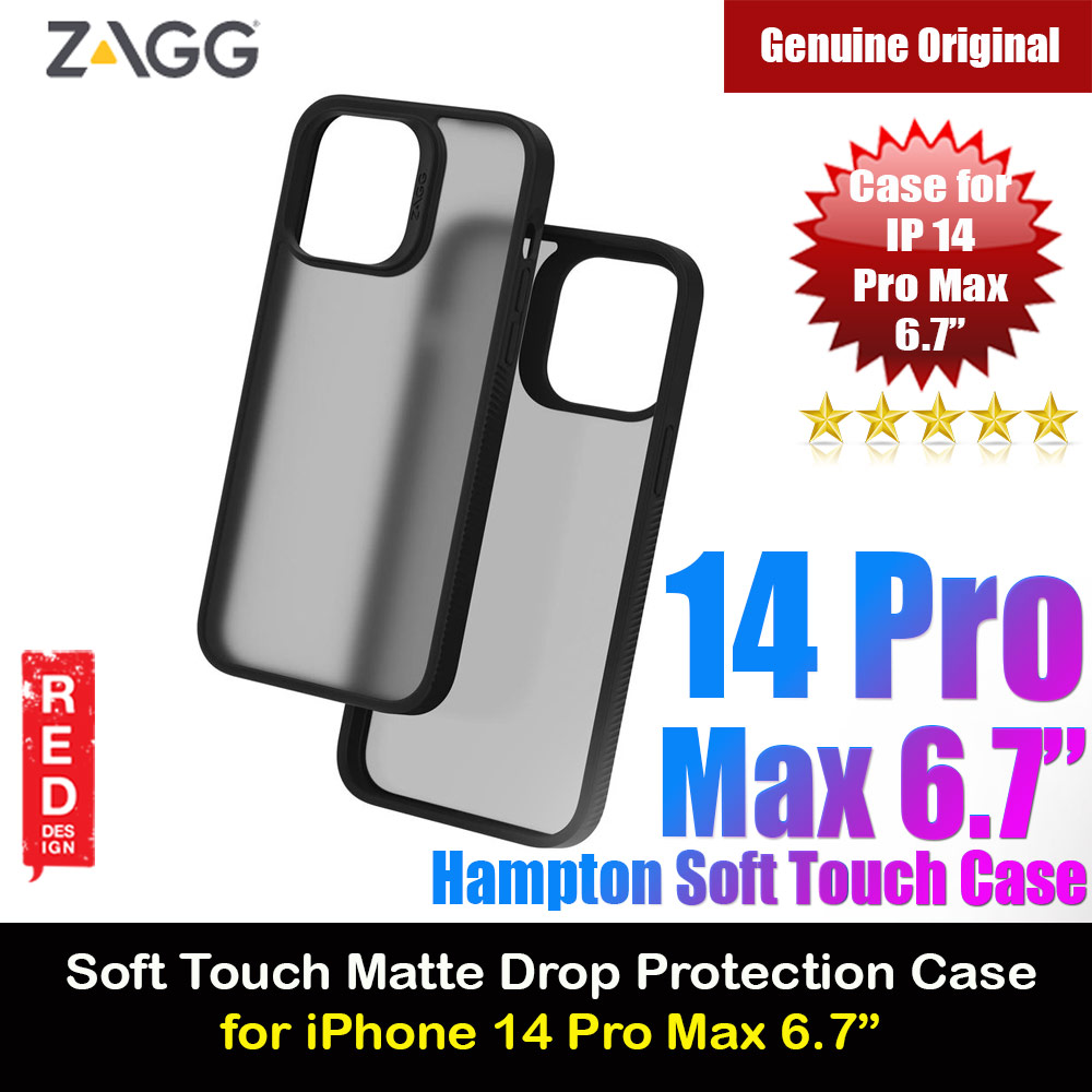 Picture of Zagg Hampton Slim Design Improved Grip Drop Protection Anti Finger Print Case for iPhone 14 Pro Max 6.7 (Matte Black Tint) Apple iPhone 14 Pro Max 6.7- Apple iPhone 14 Pro Max 6.7 Cases, Apple iPhone 14 Pro Max 6.7 Covers, iPad Cases and a wide selection of Apple iPhone 14 Pro Max 6.7 Accessories in Malaysia, Sabah, Sarawak and Singapore 