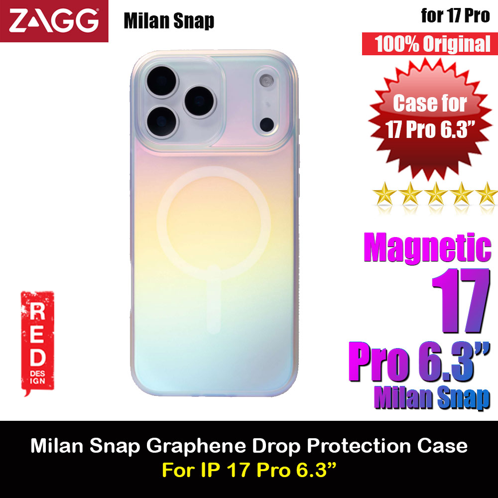 Picture of Zagg Milan Snap Magnetic Drop Protection Case for iPhone 17 Pro 6.3 (Iridescent) Apple iPhone 17 Pro 6.3- Apple iPhone 17 Pro 6.3 Cases, Apple iPhone 17 Pro 6.3 Covers, iPad Cases and a wide selection of Apple iPhone 17 Pro 6.3 Accessories in Malaysia, Sabah, Sarawak and Singapore 