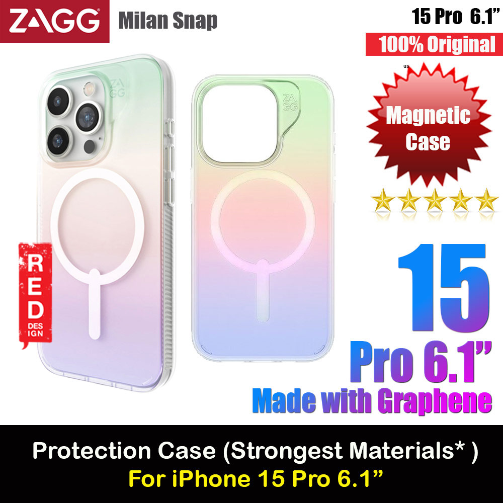 Picture of Zagg Milan Snap Magnetic Drop Protection Case for iPhone 15 Pro 6.1 (Iridescent) Apple iPhone 15 Pro 6.1- Apple iPhone 15 Pro 6.1 Cases, Apple iPhone 15 Pro 6.1 Covers, iPad Cases and a wide selection of Apple iPhone 15 Pro 6.1 Accessories in Malaysia, Sabah, Sarawak and Singapore 
