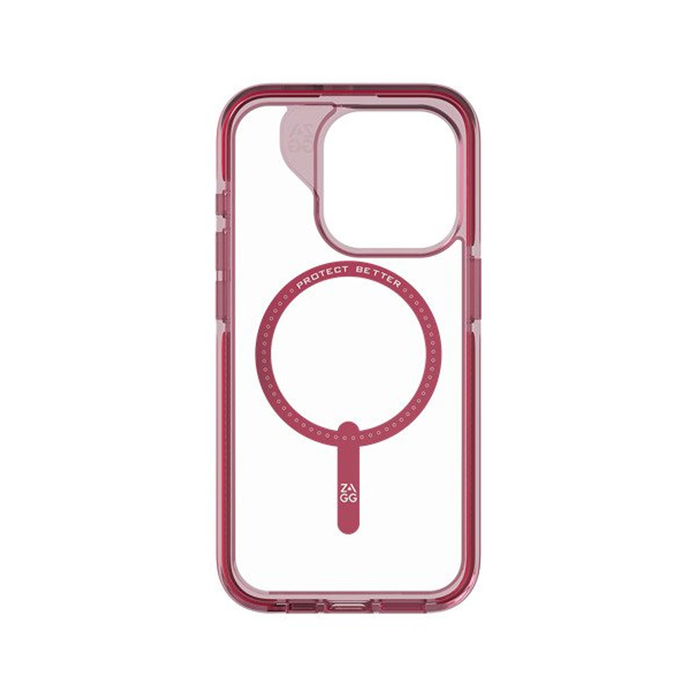 Picture of Apple iPhone 15 Pro 6.1 Case | Zagg Santa Cruz Snap Magnetic Slim Lightweight Non Slip Drop Protection Case for iPhone 15 Pro 6.1 (Magenta)