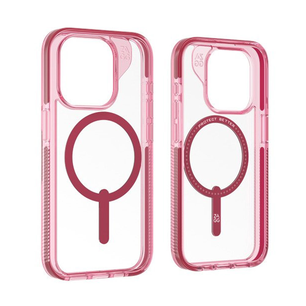 Picture of Apple iPhone 15 Pro 6.1 Case | Zagg Santa Cruz Snap Magnetic Slim Lightweight Non Slip Drop Protection Case for iPhone 15 Pro 6.1 (Magenta)